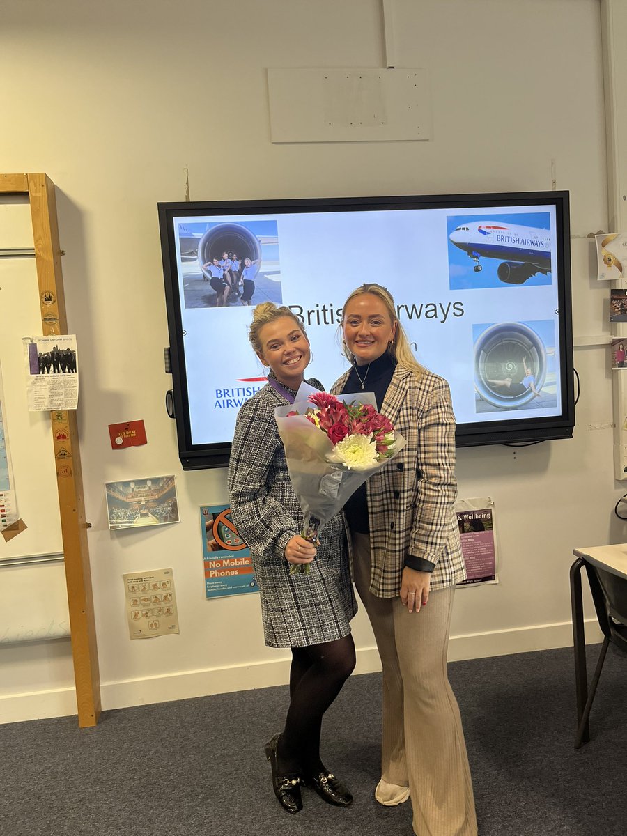 WHS_SocSubjects's tweet photo. Lots of great questions during our Q&amp;A! Thank you Jennifer for talking us through the recruitment process, and some of the peaks and pitfalls of life as an air hostess. #BA #careers #aviation #travelandtourism https://t.co/zM9w93kloi