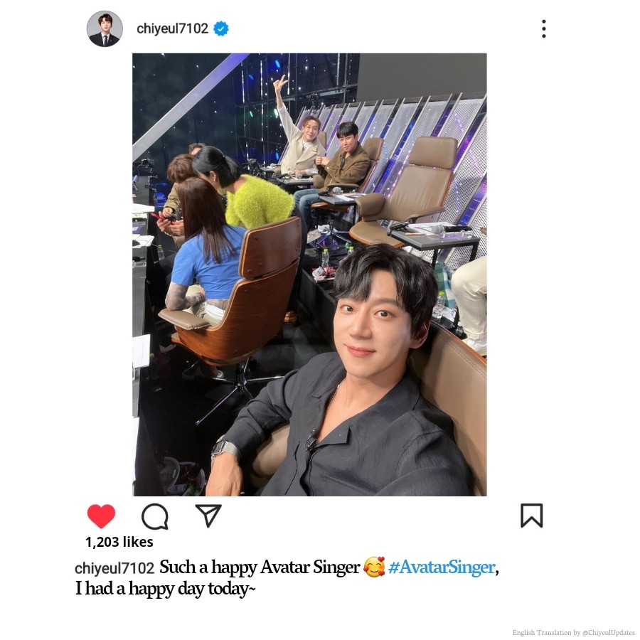 ChiyeulUpdates's tweet photo. [INSTAGRAM]

Last recording day for @avatar_singer and Chiyeul expressed his happiness today. We are happy, too 🥰

#황치열 #hwangchiyeul #hwangchiyeol #AvatarSinger #아바타싱어 https://t.co/ONigUyjnRX