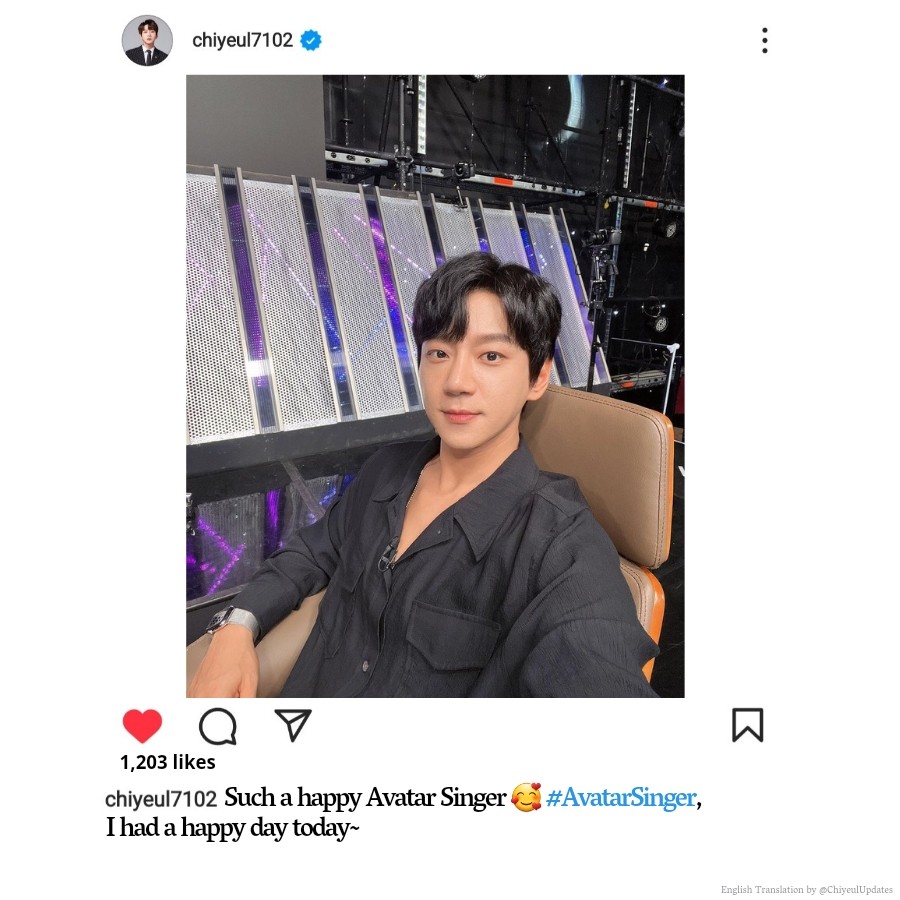 ChiyeulUpdates's tweet photo. [INSTAGRAM]

Last recording day for @avatar_singer and Chiyeul expressed his happiness today. We are happy, too 🥰

#황치열 #hwangchiyeul #hwangchiyeol #AvatarSinger #아바타싱어 https://t.co/ONigUyjnRX