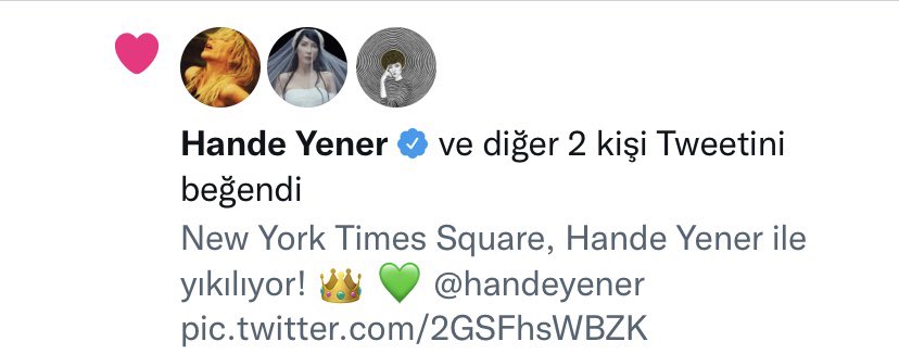 Bildirimlerimde seni görmek ah ne güzel kraliçe ❤️ <a href="/handeyener/">Hande Yener</a>