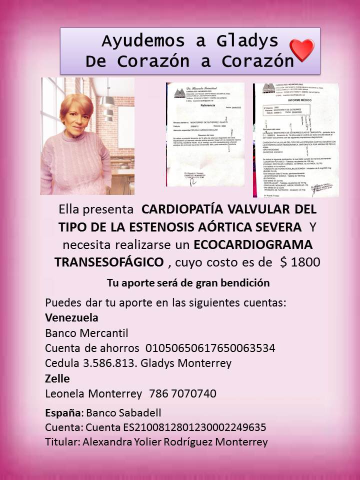 Belquismont's tweet photo. De ♥️ a ♥️ Ayudemos a mi hermana Gladys Monterrey su vida corre grave peligro! @AzulesSon @alexagomez2000 @MamaLisVzla Dale retuit y colabora 🙏🏻 https://t.co/sFZUnTjYIi