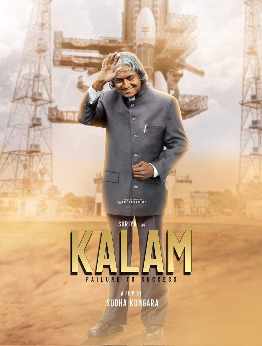 BijoyBa91098411's tweet photo. @Suriya_offl  #Kalam !!

#BiopicOfKalam | #Sudha_Kongara https://t.co/88Wy6fK2yC