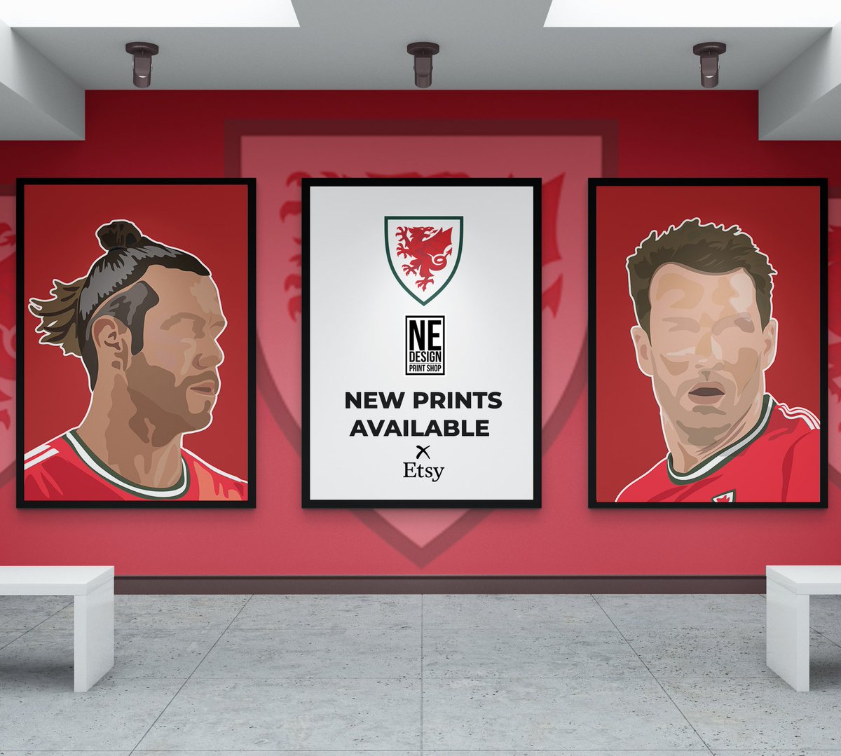 mambwlski's tweet photo. Wales Football WC 22 Edition

Gareth Bale: https://t.co/JzpImbdL2e

Aaron Ramsay: https://t.co/D9A63e7yP1

#bale #vivalabale #ramsay #rambo #walesfootball #togethersteonger #weregoingtoqatar #worldcup #football #sportprint #footballprint #footbsllposter  #wallart #cymru #ymaohyd https://t.co/5CIJAJ17Je