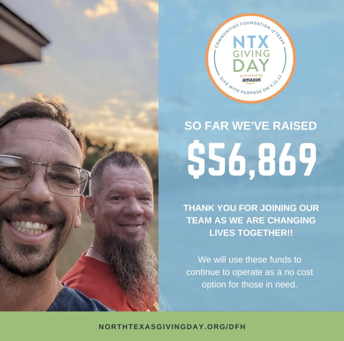 dfh_house's tweet photo. Good Morning!! ☀️ It’s #NTXGivingDay!!! DOUBLE YOUR DONATIONS with our $100K Match Gift TODAY!! With the donations you give, you are helping save lives!! Tell a friend about us and join us in the fight against addiction today!https://t.co/uXxXz2JtFi
#dfh #zeracoffee #foodpantry https://t.co/fmrUehL7gi