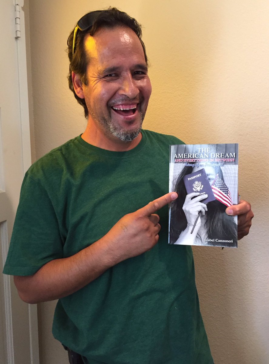Awww a happy reader! Of course he is an immigrant. He said he was inspired by my story! 🥰❤️🙏🏼 Book <a href="/TADAEIB/">The American Dream</a> 
#immigrants #memoir #BookTwitter #americandream #inspire #Grateful