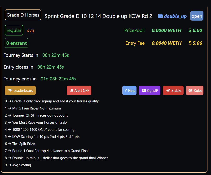 zed-tourney.vercel.app/leaderboard/91…

Grade D sprint Round 2 is up

Will be grand finals races for the daily qualifiers
