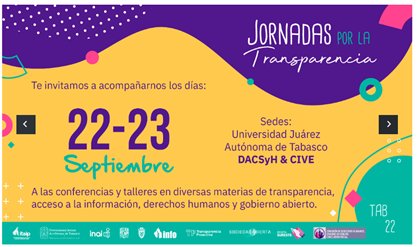 IDAIPQRoo's tweet photo. Comisionada Presidenta @IDAIPQRoo y Coordinadora @Ctecinfo_PNT @maklozano participa vía remota en inauguración de  “Jornadas por la Transparencia Tabasco” 
Sigue la transmisión por las redes del @INAImexico 
@CONAIP_SNT 
@CoordGaranteSNT 
@Snt_Sureste 
@cdhegis 
@itaiptabasco https://t.co/rTUN1A9xs7