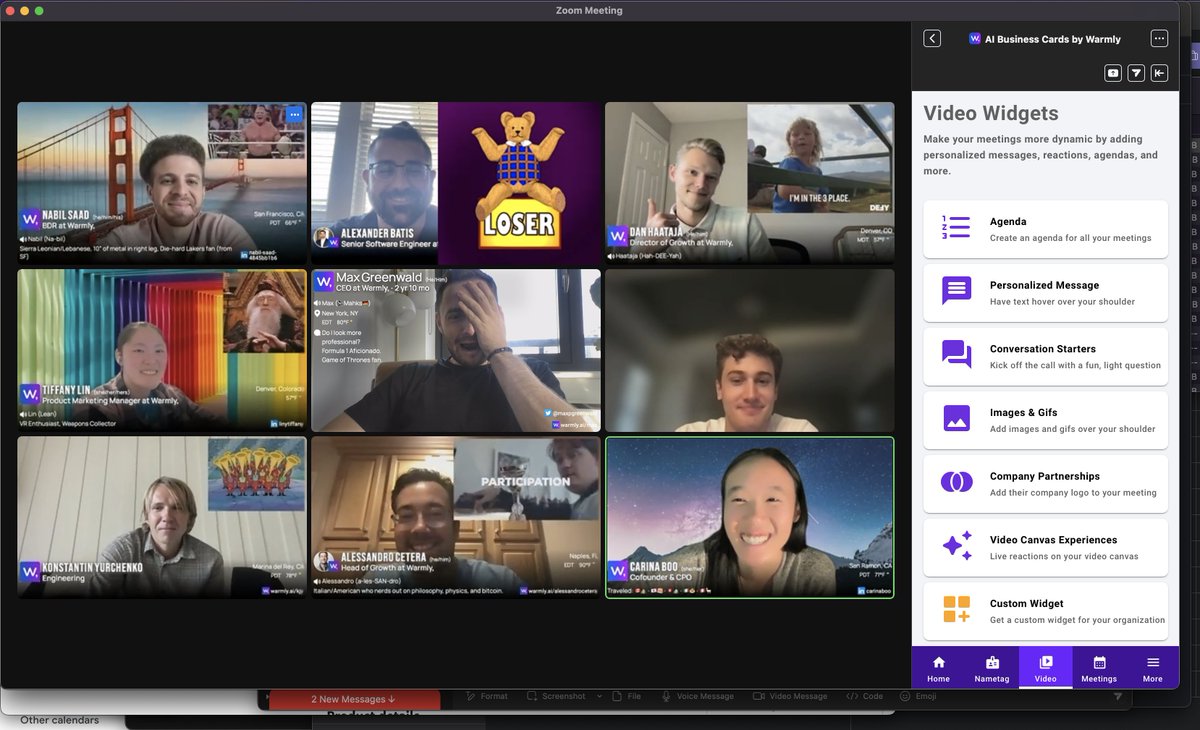 warmlyai's tweet photo. Congrats to the winners of our first Virtual Annual Scavenger Hunt! We used our @GIPHY integration to express how excited we were for everyone who placed... or didn't place. 

#remotework #remoteteam #teambonding #virtualteambuilding #teambuilding #remoteculture #remoteworking https://t.co/pJmWzcsRch