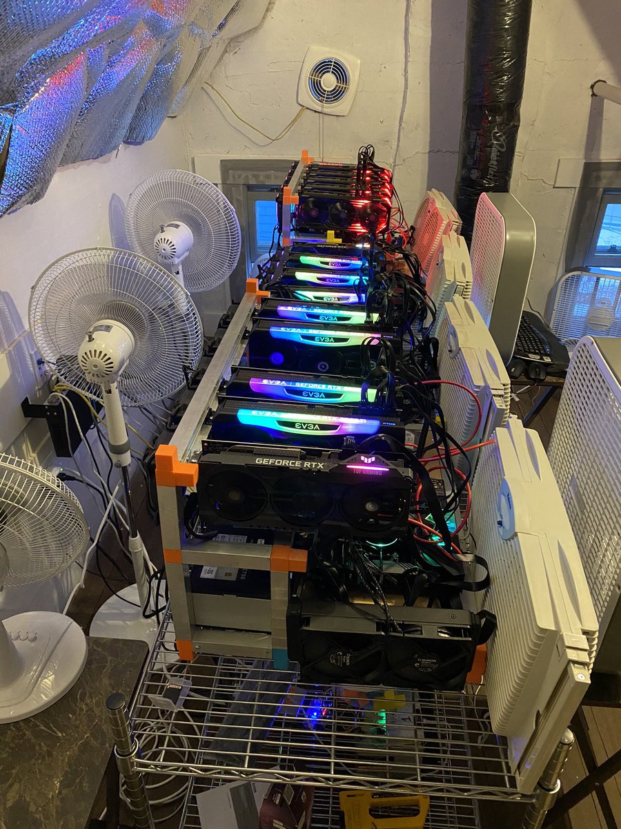 <a href="/tokengirl305/">Jessica Burns</a> Rewards are down but we’re still cranking away mining on #Ravencoin. My day job pays the electricity and we HODL the $RVN. Well until I convert some to $BTC 😃. One is money, one is asset tokenization! Need both! #PoW