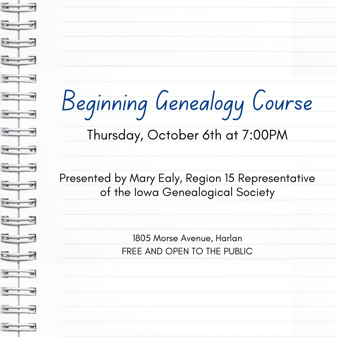 This is a great opportunity to learn about genealogy research, and the resources available at the Shelby County Historical Museum. The presentation is free and open to the public, so bring a friend and enjoy an informative night at the museum!