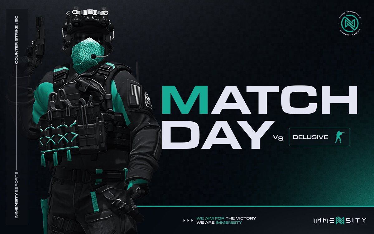 #CSGO | MATCHDAY⚔️

It all comes down to this… win our <a href="/ESEA/">ESEA League</a> playoff game or leave empty handed. You are not going to want to miss this one 👀

⏳7PM CEST
🆚 #DELUSIVE

#WeAreImmensity
