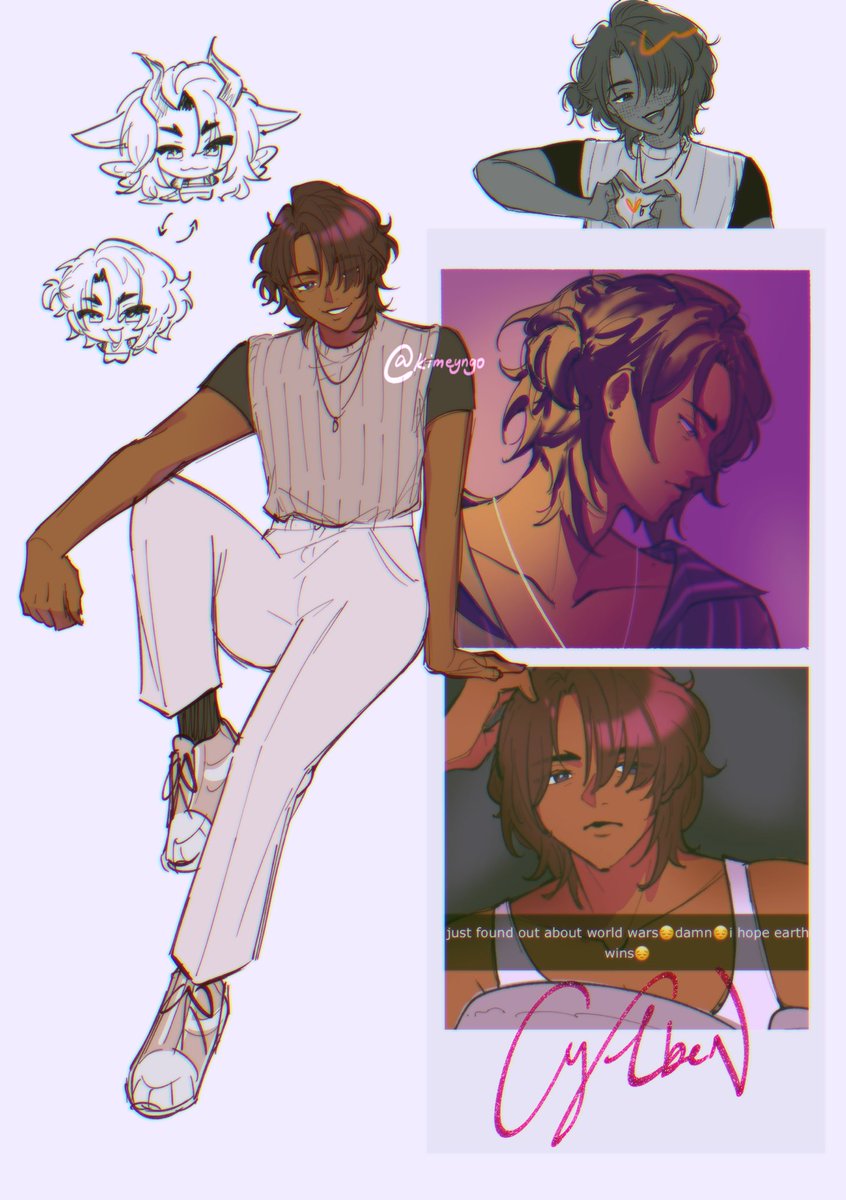 「[oc] recently got back 2 my old ocs and 」|kyu 🥭 🔜 ONLive Conのイラスト