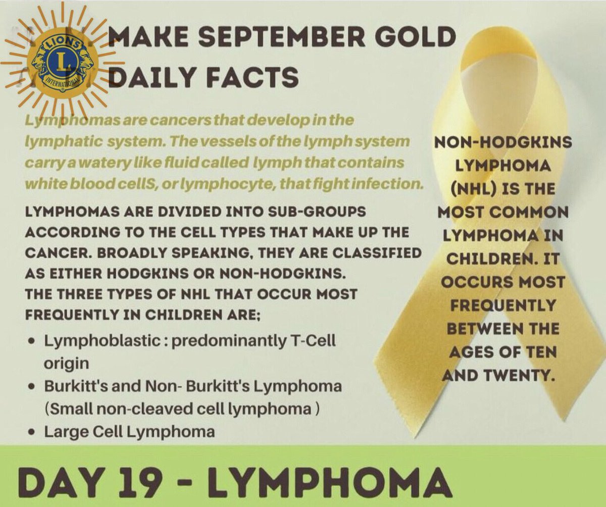 DowntownKgnLC's tweet photo. Days 18-22: #makeSeptembergold #ChildhoodCancerAwarenessMonth #ChildhoodCancer #DTKLions #weserve #typesofcancers https://t.co/Vr8rVuFYg2