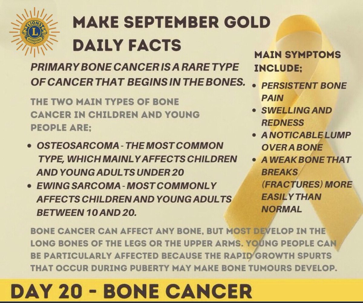 DowntownKgnLC's tweet photo. Days 18-22: #makeSeptembergold #ChildhoodCancerAwarenessMonth #ChildhoodCancer #DTKLions #weserve #typesofcancers https://t.co/Vr8rVuFYg2