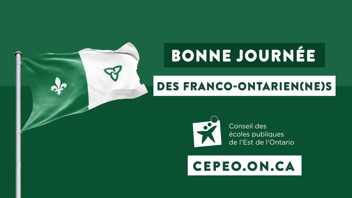 Bonne 𝗝𝗼𝘂𝗿𝗻𝗲́𝗲 𝗱𝗲𝘀 𝗙𝗿𝗮𝗻𝗰𝗼-𝗢𝗻𝘁𝗮𝗿𝗶𝗲𝗻𝘀 𝗲𝘁 𝗱𝗲𝘀 𝗙𝗿𝗮𝗻𝗰𝗼-𝗢𝗻𝘁𝗮𝗿𝗶𝗲𝗻𝗻𝗲𝘀 !

Cette journée a une grande signification pour le CEPEO et est une occasion de faire valoir notre identité culturelle forte et rayonnante.💚 #OnFr