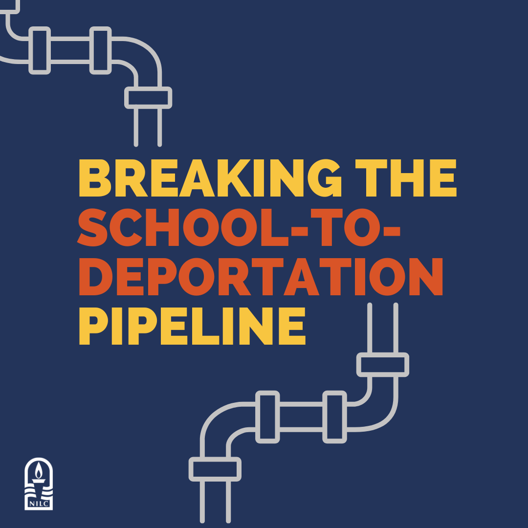 NILC's tweet photo. As students across the country return to school this fall, many undocumented immigrant youth still face the threat of deportation as a result of zero-tolerance discipline and policing practices. 
 
Learn more about the school-to-deportation pipeline ⤵️ https://t.co/sPePgpdpYD