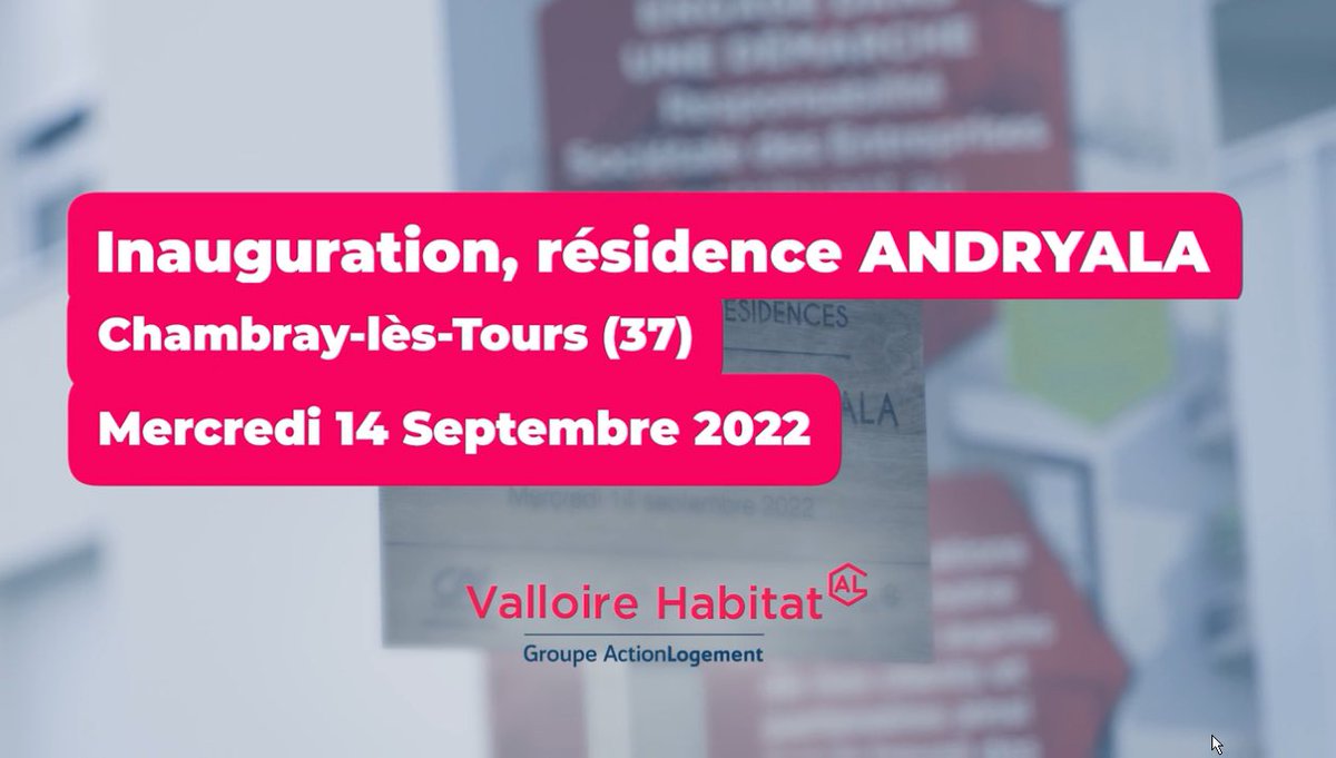 ValloireHabitat's tweet photo. 🎞Retour en images: Inauguration des résidences Andryala et En[Vert]gure avec le maire de #ChambrayLesTours, JF.Escudier  président #ValloireHabitat #ActionLogement P.Chatain dg @CreditAgricole F.Chevestrier DR #CréditAgricoleImmo et V.Barraud DR @Linkcity https://t.co/uAOTKBtO3M https://t.co/xY75rRmuTI