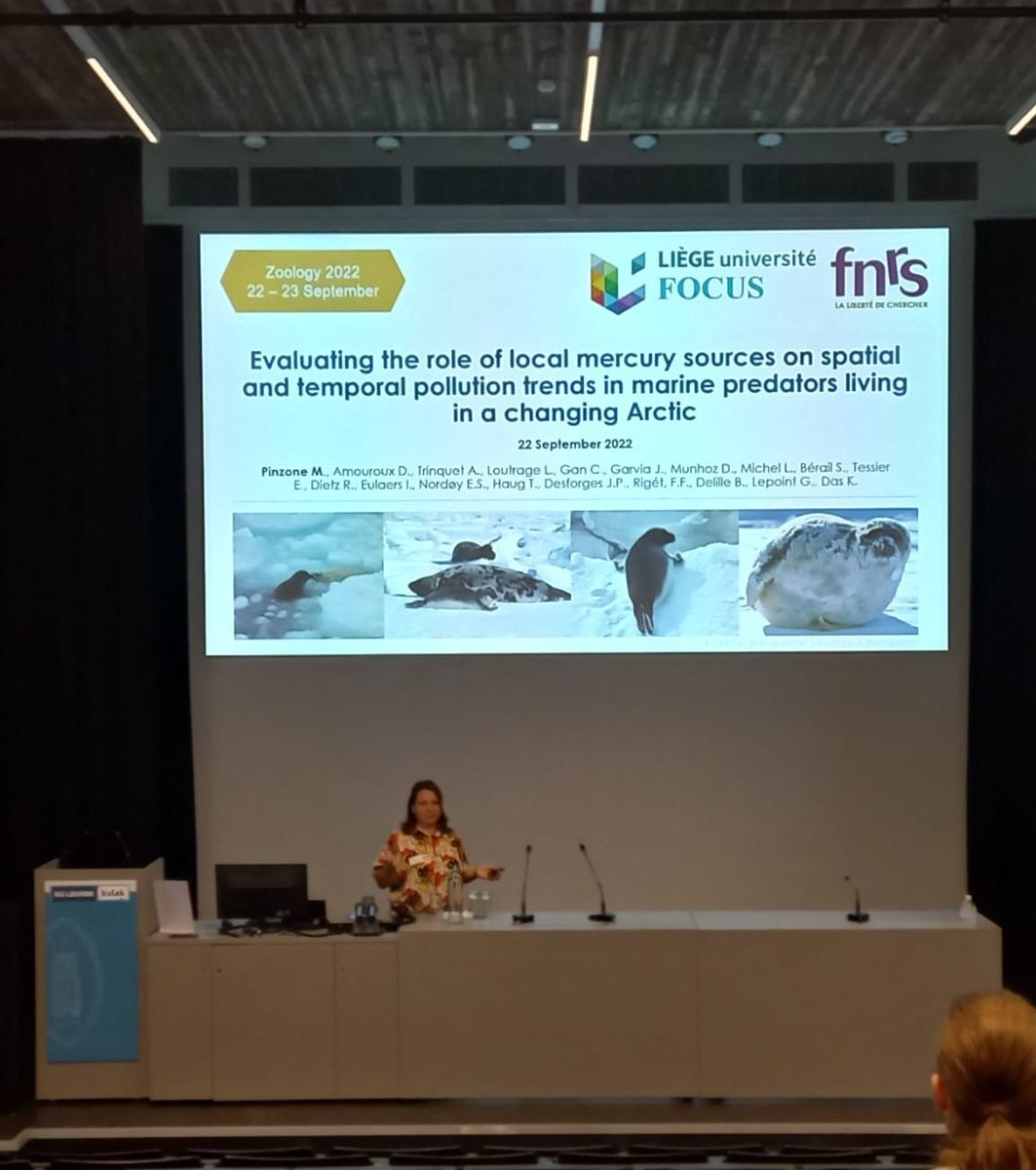 Talking about sources of #mercurypollution in #Arctic marine mammals at the Zoology Conference 2022 in Kortrijk and organized by @RBSZ3 and @KU_Leuven