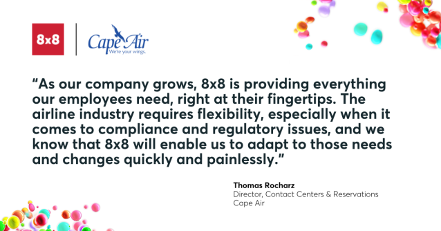 Press release: Learn how <a href="/CapeAir/">Cape Air</a> has enhanced #cloudcommunications and #customerengagement with <a href="/8x8/">8x8</a> #XCaaS and 8x8 #Voice for #MicrosoftTeams. #UCaaS #CCaaS #CX bit.ly/3SlmSso