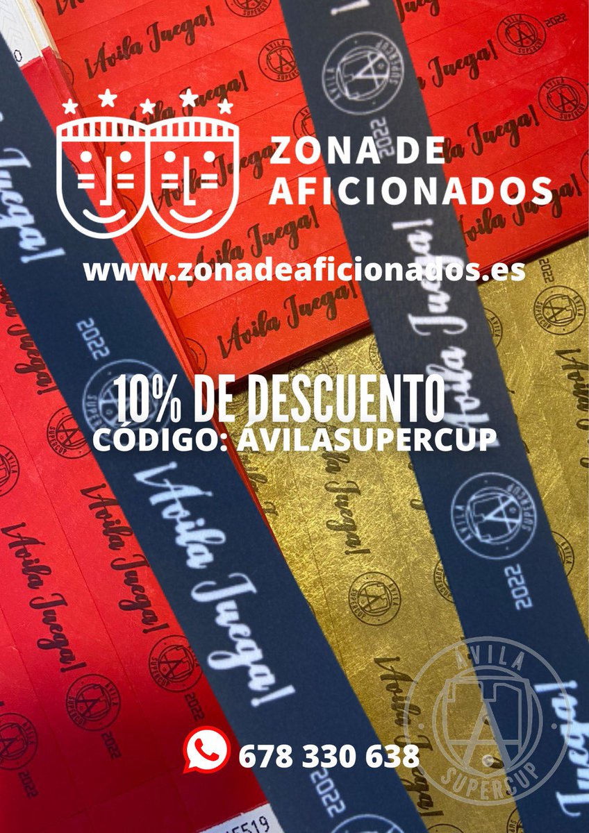 Ávila SuperCup (@avilasupercup) on Twitter photo Zona de aficionados ha hecho que no falte ni un detalle en la <a href="/AvilaSuperCup/">Ávila SuperCup</a> 😍
✅ Acreditaciones, lanyards, pulseras de acceso por colores…
🤭 Millar y medio de participantes se fue con un 𝗰𝗼́𝗱𝗶𝗴𝗼 𝗱𝗲𝘀𝗰𝘂𝗲𝗻𝘁𝗼 que hoy queremos compartimos con todos.
GRACIAS❗️ Zona de aficionados ha hecho que no falte ni un detalle en la <a href="/AvilaSuperCup/">Ávila SuperCup</a> 😍
✅ Acreditaciones, lanyards, pulseras de acceso por colores…
🤭 Millar y medio de participantes se fue con un 𝗰𝗼́𝗱𝗶𝗴𝗼 𝗱𝗲𝘀𝗰𝘂𝗲𝗻𝘁𝗼 que hoy queremos compartimos con todos.
GRACIAS❗️