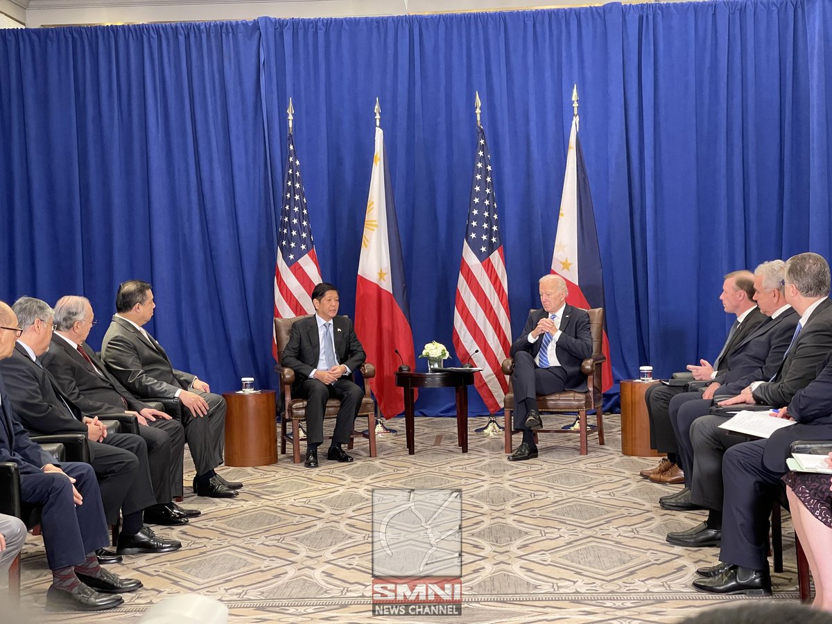 smninews's tweet photo. LOOK | President @bongbongmarcos meets with @POTUS Joe Biden in New York.

via @enajsancho https://t.co/1LFNew6tCI