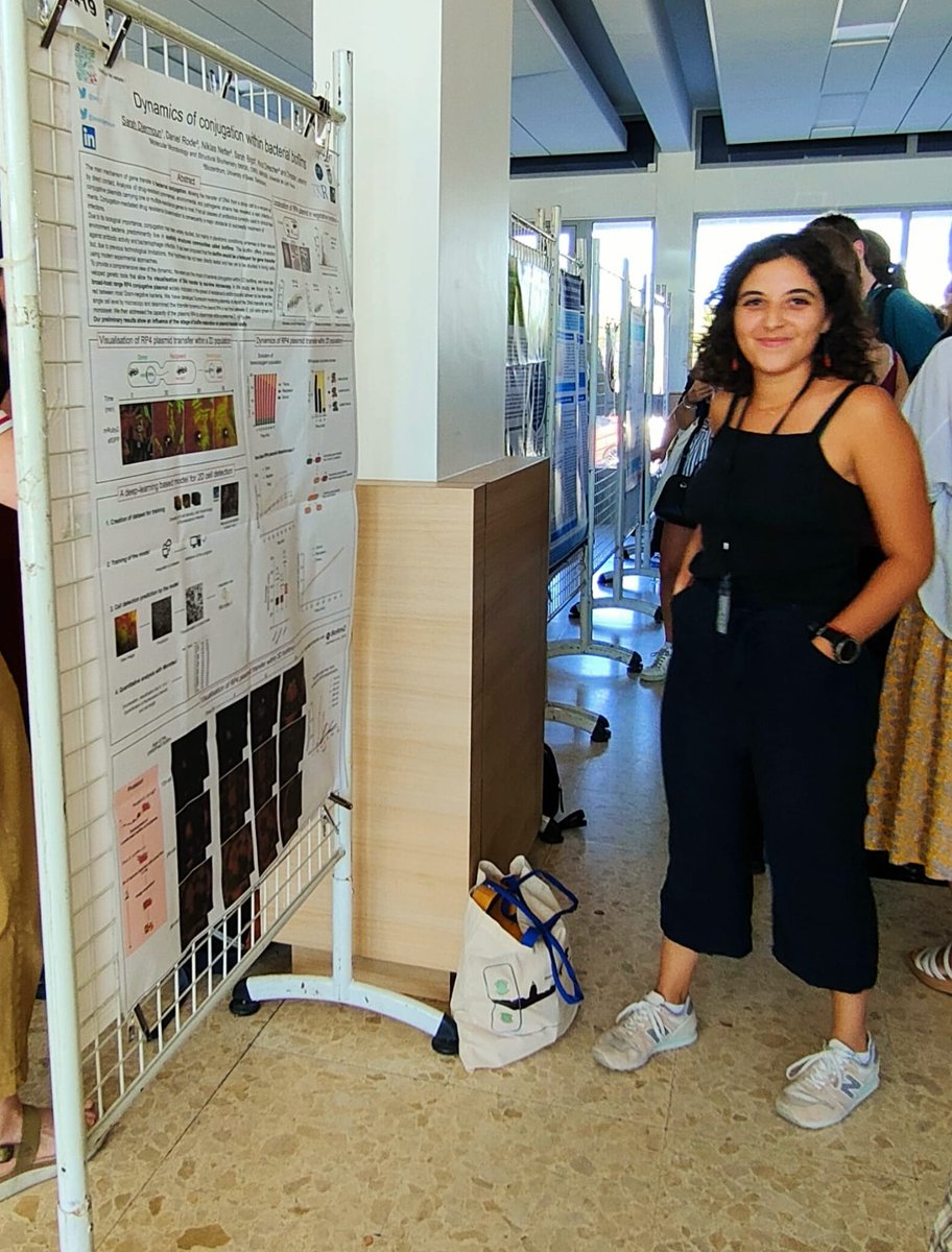 Great poster session  at the <a href="/ISPB2022/">PlasmidBiology2022</a>  !! ✌️
Congrats to my dear colleague and Friends <a href="/sarahdjermoun/">Sarah Djermoun</a> for her poster on the dynamics of cojugation within bacterial biofilms 🦠🦠🦠🦠🦠🦠
#PlasmidBiology2022