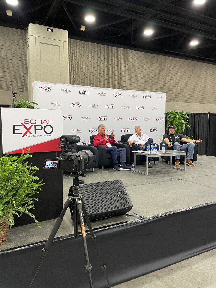 PileOfScrap's tweet photo. Alter Trading’s Jay Robinovitz and United Metals’ @BrettEkart join the podcast at #ScrapExpo to discuss what it takes to be a recycler in today’s business world. Tune in for Ep. 66: https://t.co/QYRqWt7ctY https://t.co/oWb8APqbck