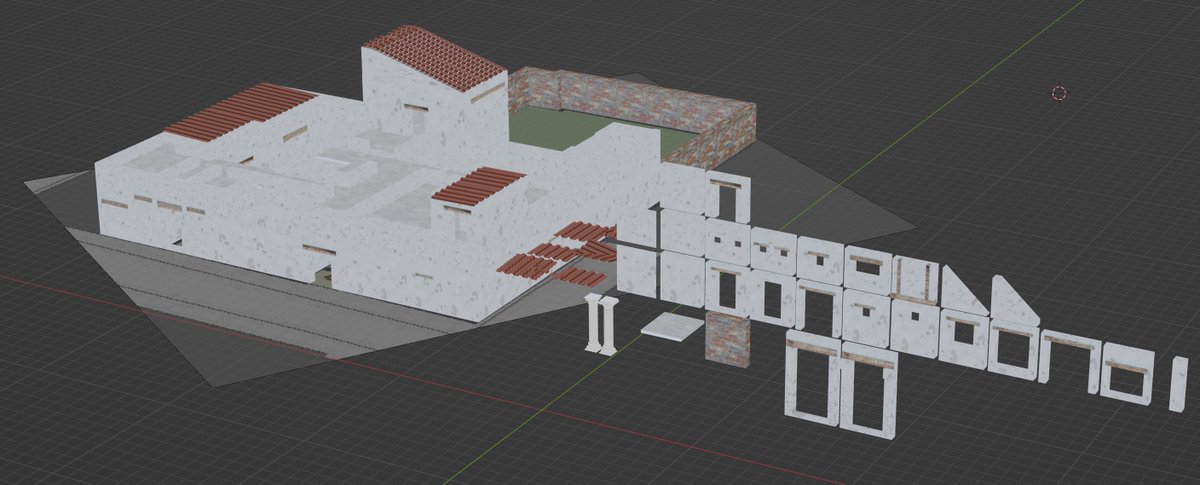 WolfclawStudios's tweet photo. Working on an modular 3D asset pack for Roman buildings. Here's the House of the Moralist at Pompeii.
#pompei  #Blender3d #AncientRome https://t.co/AXnCc1dps1