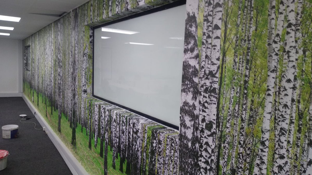 OpenMindad's tweet photo. Printed wallpaper for you office #wallpaper https://t.co/TI969rKl20