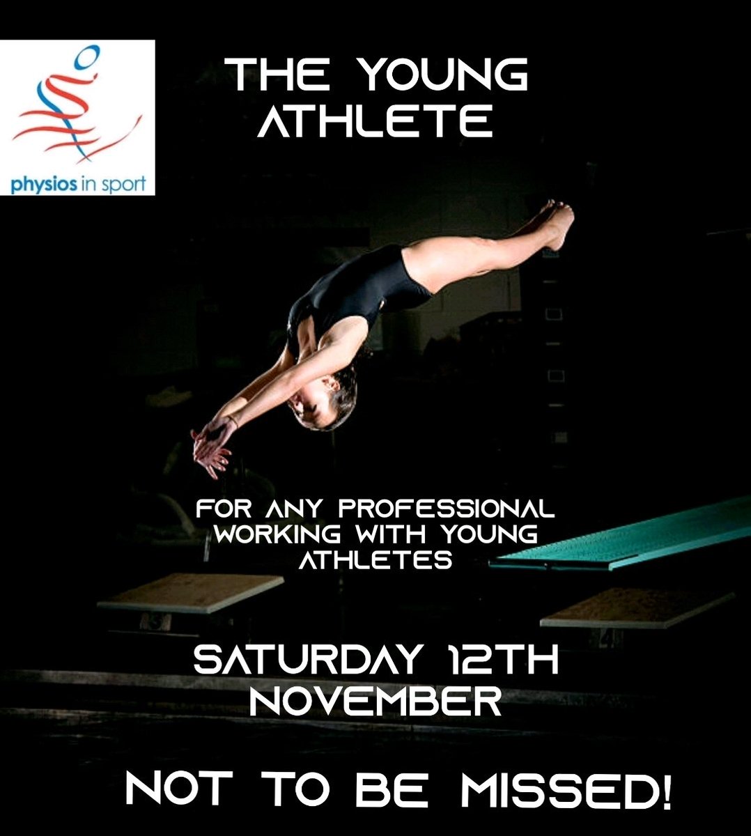 physiosinsport's tweet photo. 𝙏𝙃𝙀 𝙔𝙊𝙐𝙉𝙂 𝘼𝙏𝙃𝙇𝙀𝙏𝙀
-ONLINE SATURDAY 12TH NOVEMBER 0830-1230

Considerations of the Young Athlete-
Suitable for 𝙖𝙣𝙮 professional working with young athletes
 
6 top speakers!

Members only £20!
non member £40 / student £10

BOOKINGS+INFO:
https://t.co/ZzhahuVRTB https://t.co/lRqAhBBIoO