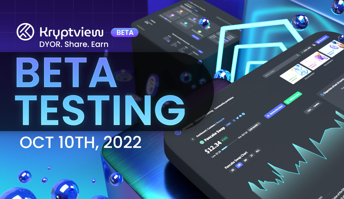 theKryptview's tweet photo. 🚨 SAVE THE DATE for the #Kryptview BETA!
📅Opening Oct 10

- Discover new #tokens
- Structure your #DYOR
- Win great prizes as a reward for your work
- Meet a #crypto savvy #community 
- &amp; more...!

#beta #R2E #Research2Earn https://t.co/Fi5NJWHJHW