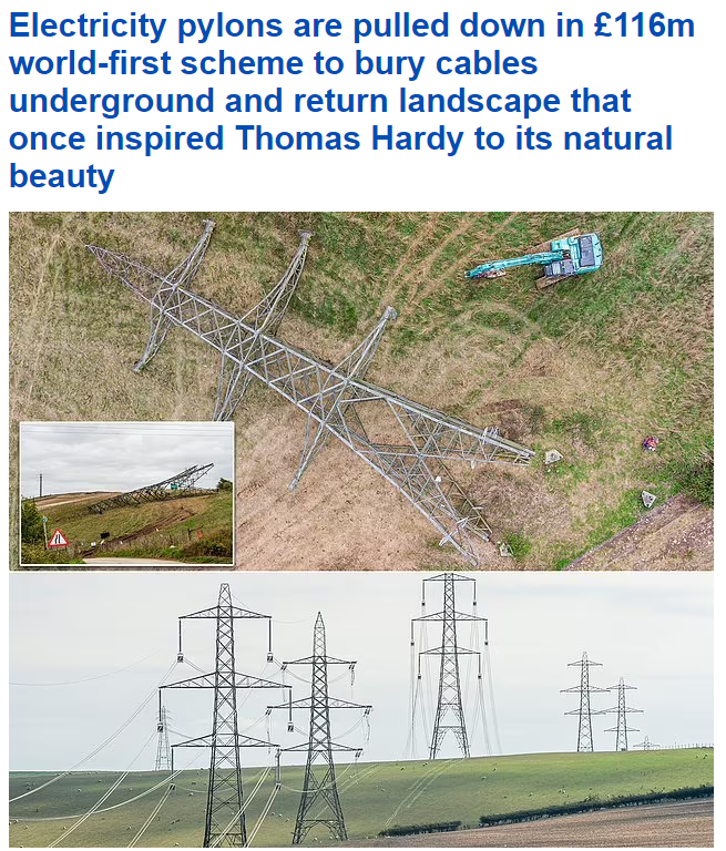 Quincun36705461's tweet photo. Well this is a great move, but hang on, joined-up thinking anyone... why are we putting up those #netzerobs, #viewspoiling #batkilling #birdslaying #toxic #windturbines everywhere.... take down 1 eyesore, put up another? https://t.co/vIL9hmFNkR