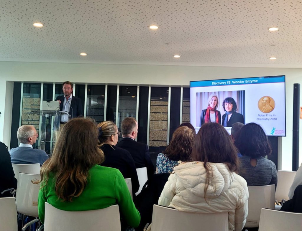 sysbioire's tweet photo. Prof Jonathan Bond and PhD student Martina Kreileder giving their research presentations at this afternoon’s #POIShowcase. Great to hear more about the exciting #cancerreasearch going on in SBI. @PrecisionOncIre @ucddublin @jbond2019 @KreilederM https://t.co/TYGGSEso5J