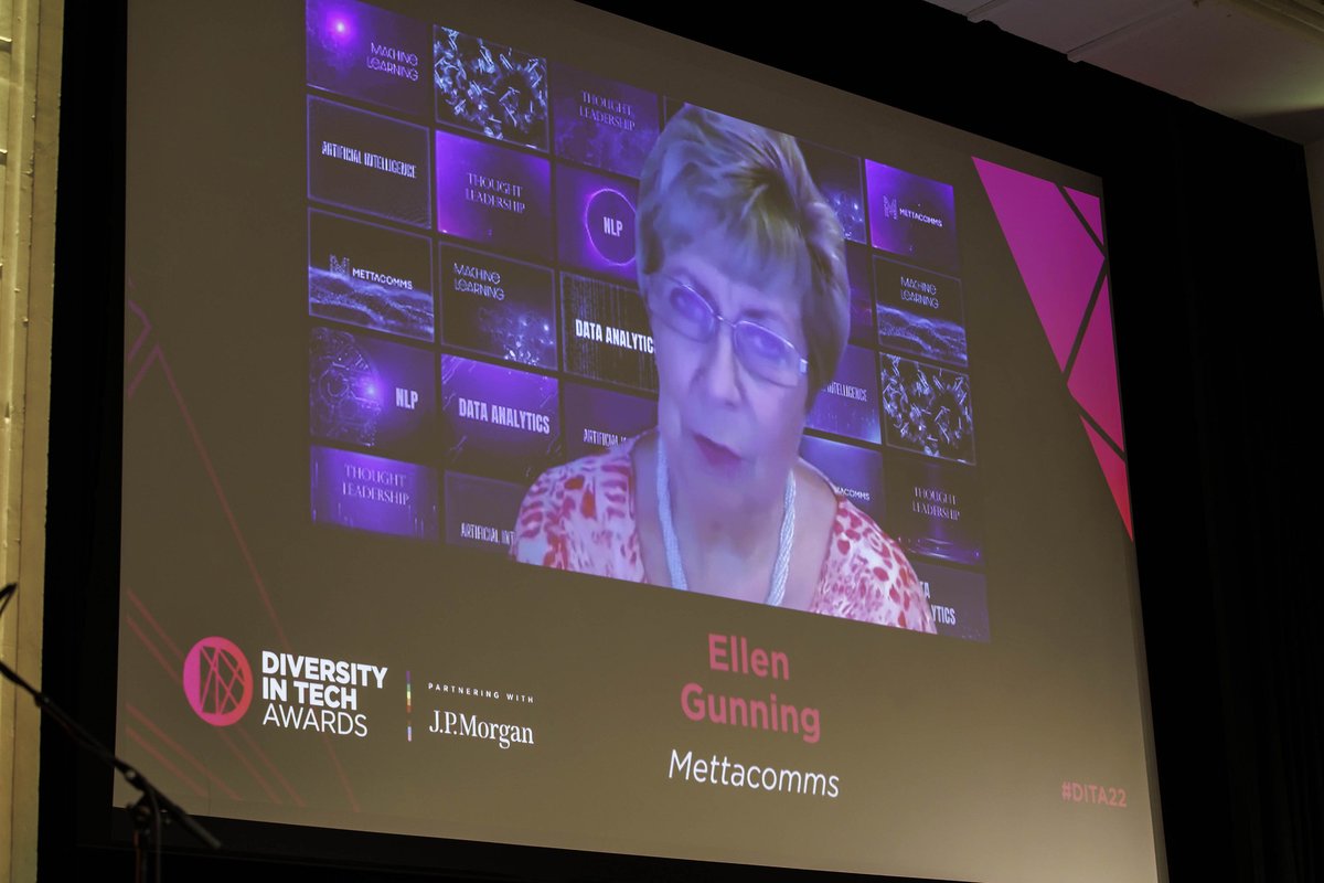 DITAwards's tweet photo. We are delighted to announce Ellen Gunning from Mettacomms as the winner of the Entrepreneur Awards sponsored by @Fiserv. Congratulations on winning this award. What an achievement for you and your company👏
#dita22 in partnership with @jpmorgan https://t.co/o0SZnXay7n