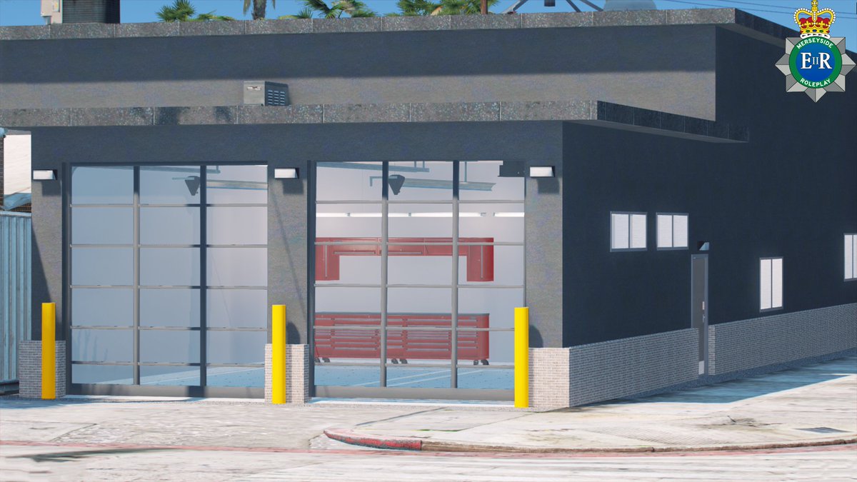 MRP_MAST's tweet photo. One of the fire appliances sitting at the new station located in the Vespucci area. #MerseyRP https://t.co/v7GBX5pxi8