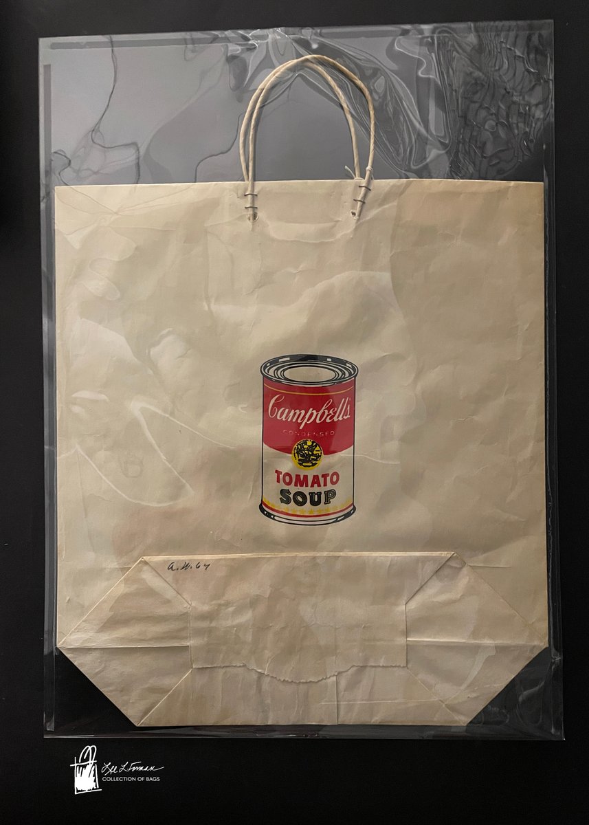 266/365: 'Campbell's Soup Can on Shopping Bag' by Andy Warhol debuted at Ben Birillo's American Supermarket show in 1964 at the Bianchini Gallery. The bags were sold as an advertisement for the show at $12 a piece but became one of the most popular items featured.