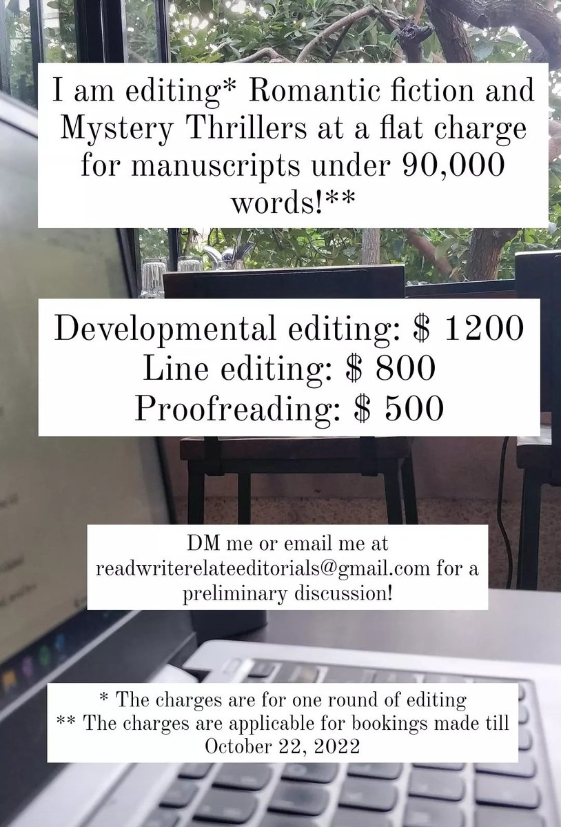 Anyone looking for an editor?

#WritingCommunity #fictioneditor #BookLover #BookTwitter #editor