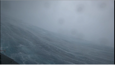 NHC_TAFB's tweet photo. Incredible photo and significant wave height time series from Saildrone in Hurricane Fiona. Significant wave heights near 50 ft were recorded. https://t.co/l6PQmgNoNm