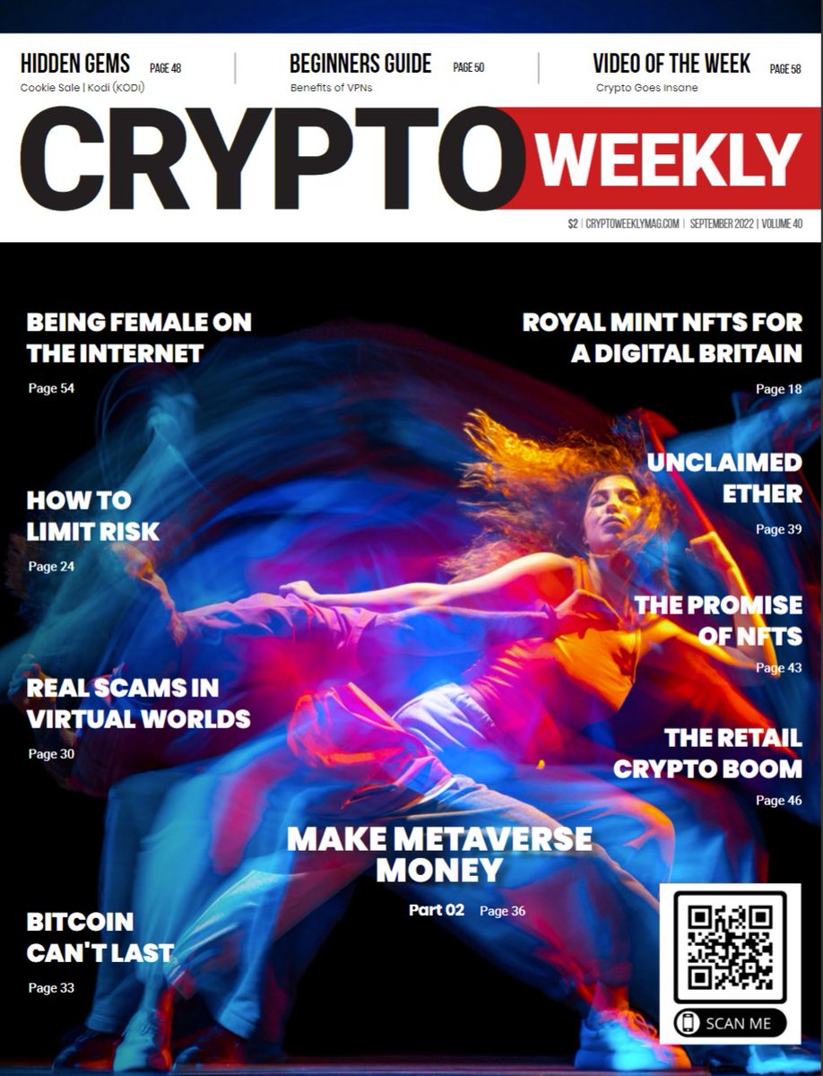 StoneOnChain's tweet photo. The latest edition of Crypto Weekly:
https://t.co/L4xDH1UooG
Being Female on the Internet, Making Money in the Metaverse, Royal Mint NFT`s, and much more!
https://t.co/7oGomqzUx3
#CryptoNews #BSC #Bitcoinnews #CryptoWeekly #Crypto #NFT #CryptoMag https://t.co/ieme1knOU6
