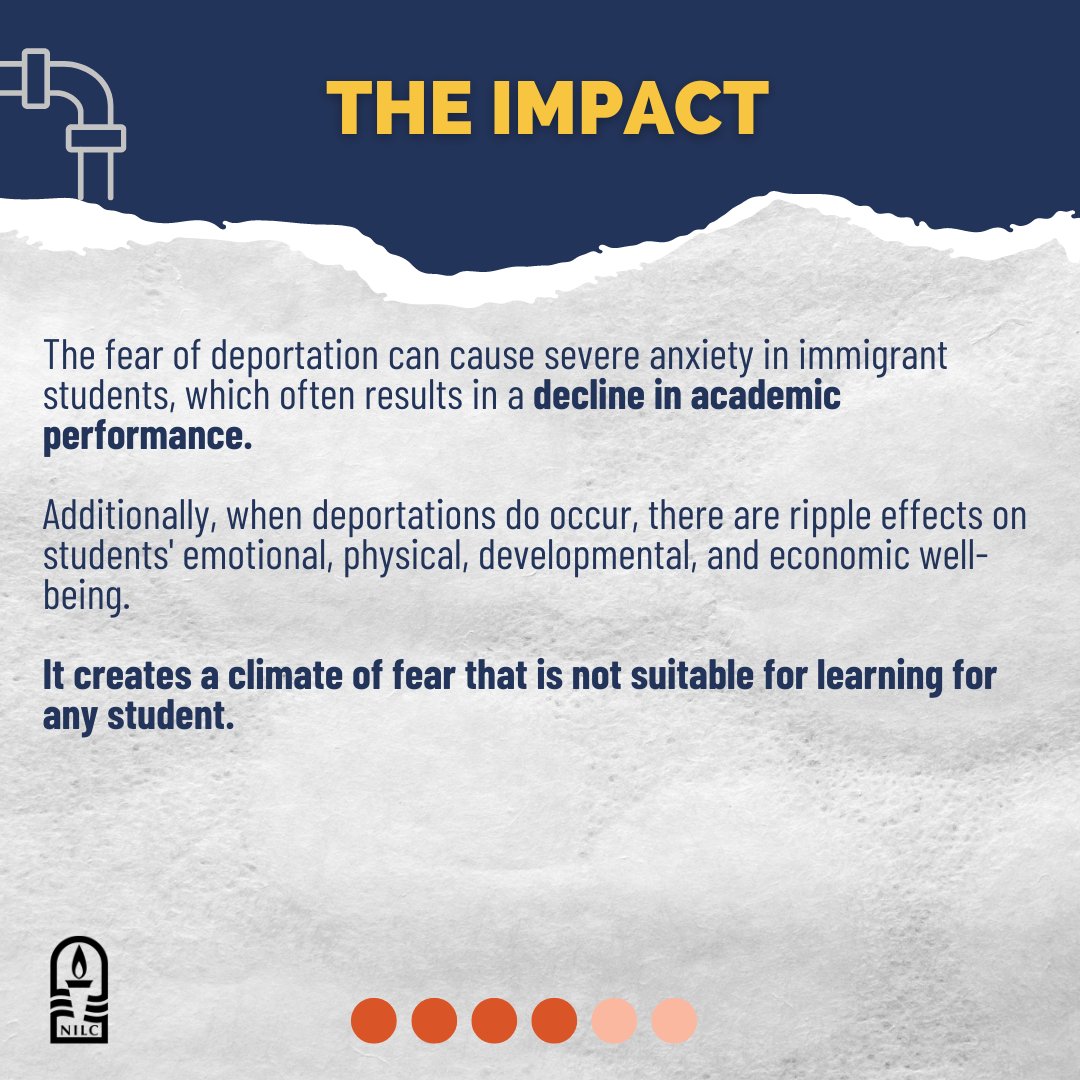 NILC's tweet photo. The school-to-deportation pipeline creates a climate of fear that is not suitable for learning for any student. https://t.co/Vp6M9YEKmF