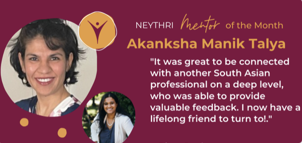 neythriglobal's tweet photo. #Neythri's Mentor of the Month for 9/2022. We are proud to honor @Lady_in_tech. Here's what Divya Raghavan said about their relationship. 

If you are interested in becoming part of Neythri, please join us at https://t.co/LAUrwUCVd3. 

@mythili2010, @cnayak, @sruthiramaswami https://t.co/J4YWms5YxH