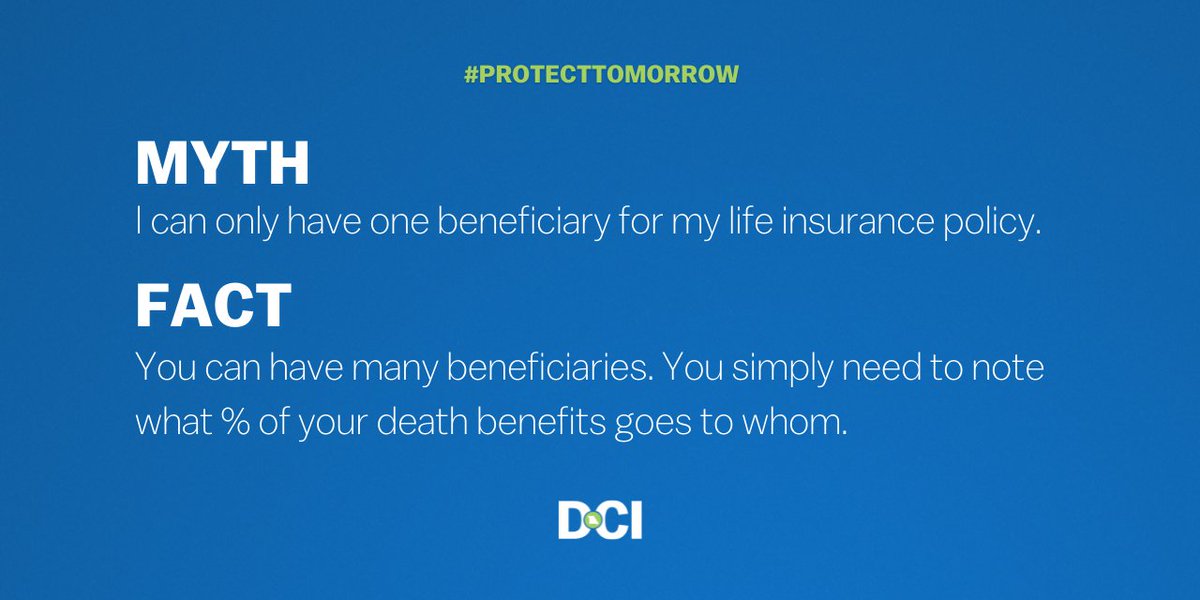 MissouriDCI's tweet photo. Myth vs. Fact ⬇️
You can list several beneficiaries on your life insurance policy. You also choose the percentage of your death benefit that goes to whom. #LifeInsuranceAwarenessMonth #ProtectTomorrow https://t.co/w2ni9dX428 https://t.co/5kGuvzboFS