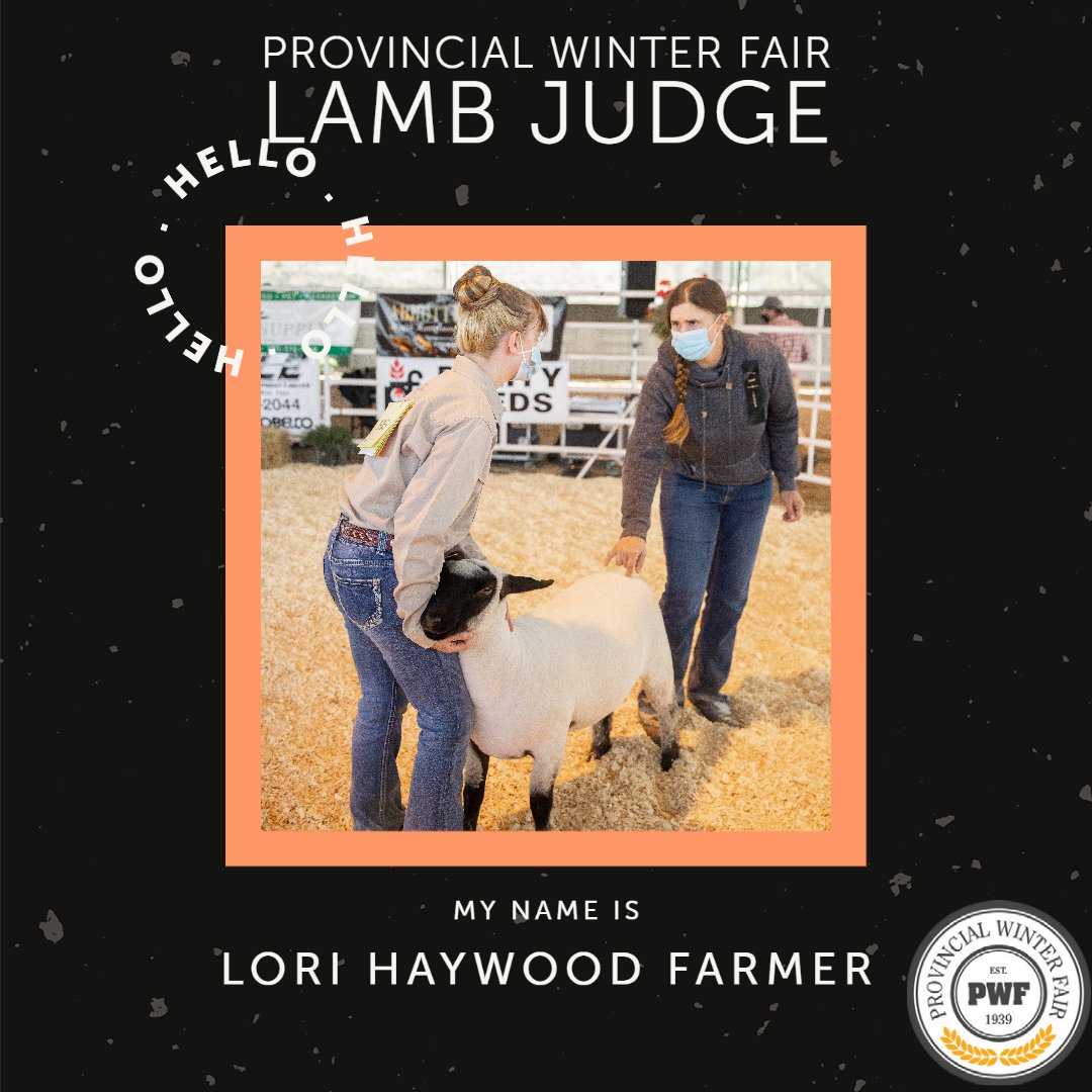 PWFKamloops's tweet photo. ▶️ Official Introductions: Please Join us and welcoming our officials for the #84thPWF this weekend at Circle Creek Ranch. Our Official Sheep Judge is Lori Haywood-Farmer. 

Lori was raised in Savona BC on her family's generational ranch - Indian Gardens  &amp; a 12 year 4-H Alumni https://t.co/DWPmnOuveU