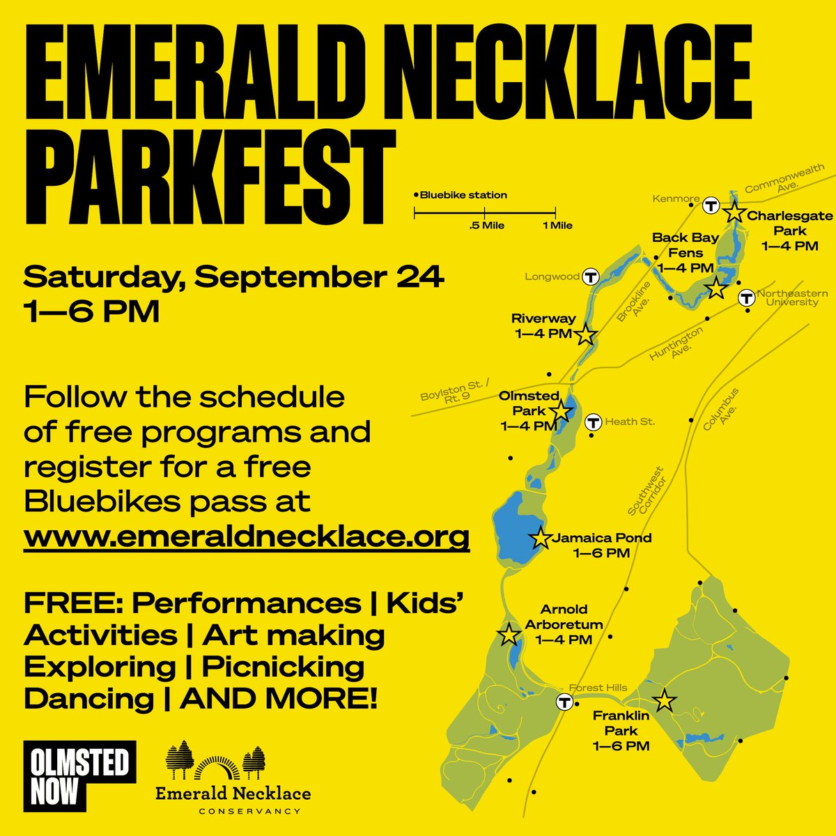 BostonSchools's tweet photo. This Saturday join @EmNecklaceBos in celebrating Emerald Necklace Parkfest! This free event features music, games, art-making activities and more for all ages, from Franklin Park in Dorchester to Charlesgate Park in the Back Bay. For more information: https://t.co/5D3CffYqaf https://t.co/pcANs5lSCC
