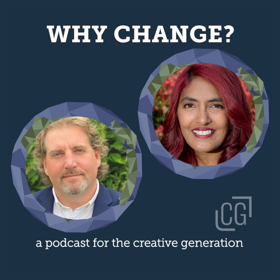 Campaign4GenC's tweet photo. Catch the latest episode of Why Change? co-hosts Rachael and Jeff chat with their colleague Dr. Michael Finneran about the topic of ‘creative justice.’ Listen: https://t.co/ddXhznA6vb

#whychange #creativegeneration https://t.co/ird7WSwq6S