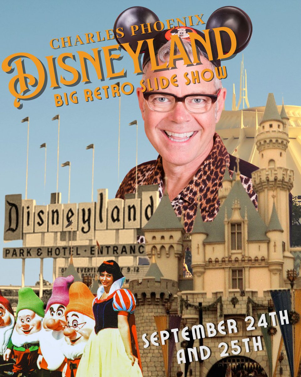 On September 24th and 25th we're diving deep into the history of the original Magic Kingdom with a live performance of Charles Phoenix's Disneyland: Big Retro Slide Show. Tickets available at https://t.co/Ct5ORKGrk2 https://t.co/JpqC6zBYNn