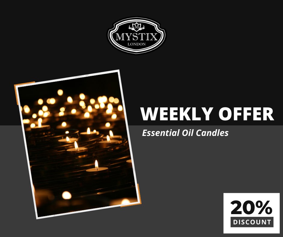 Weekly Offer!

Our Essential Oil Candles are 20% off!

Offer ends 28/09/22

ow.ly/ke0x50KQy57