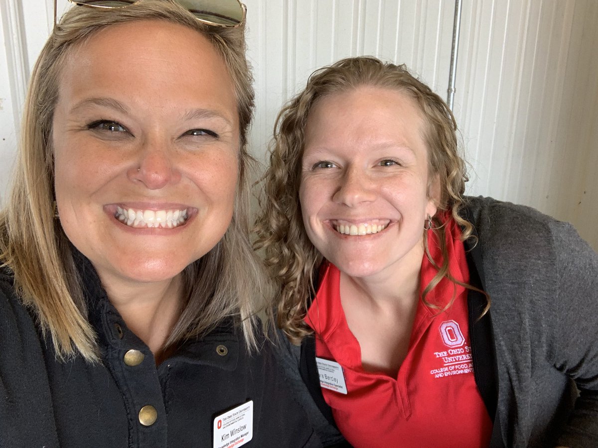 KPWinslow's tweet photo. Our integration team (… aka the BEST team - right @StacySCochran1, @tim_env_econ @CFAES_KX?! 😉 KIDSING - we’re all awesome!) is here today! Come say hi! #FSR22 #THEFarmShow https://t.co/GVMpHRu26M