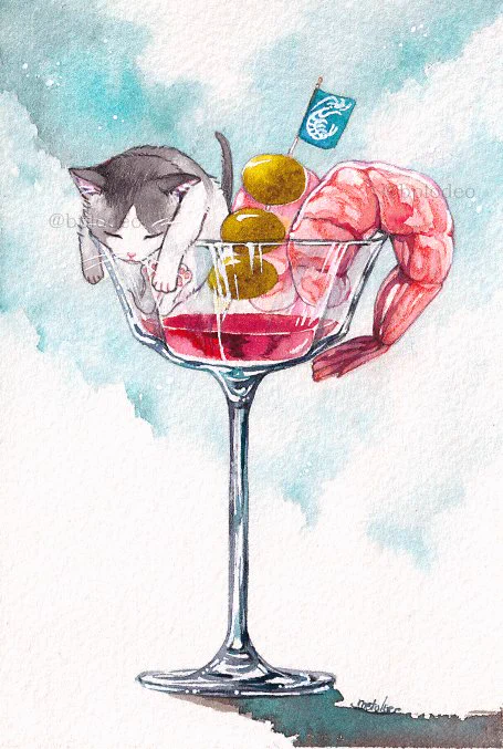 おやすみ#透明水彩  #watercolorpainting 