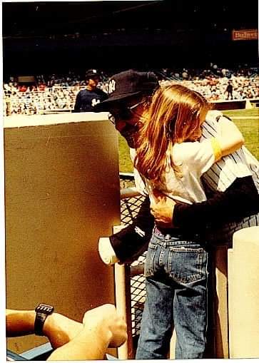 lindsayberra's tweet photo. Grampa Yogi passed seven years ago today, and it has been 38 years since this pic was taken at Yankee Stadium. But I am still - and ever will be - this little kid, loving him as hard as I can. #grandfathers #love #Yankees #luckykid https://t.co/VMCweIwCZt